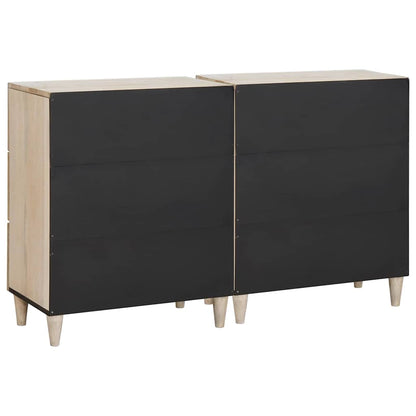 vidaXL Sideboard 2 pcs 120 x 33.5 x 75 cm Solid mango wood White 6