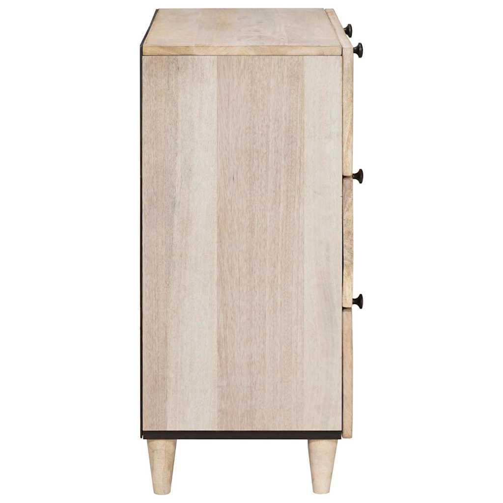 vidaXL Sideboard 2 pcs 120 x 33.5 x 75 cm Solid mango wood White 5