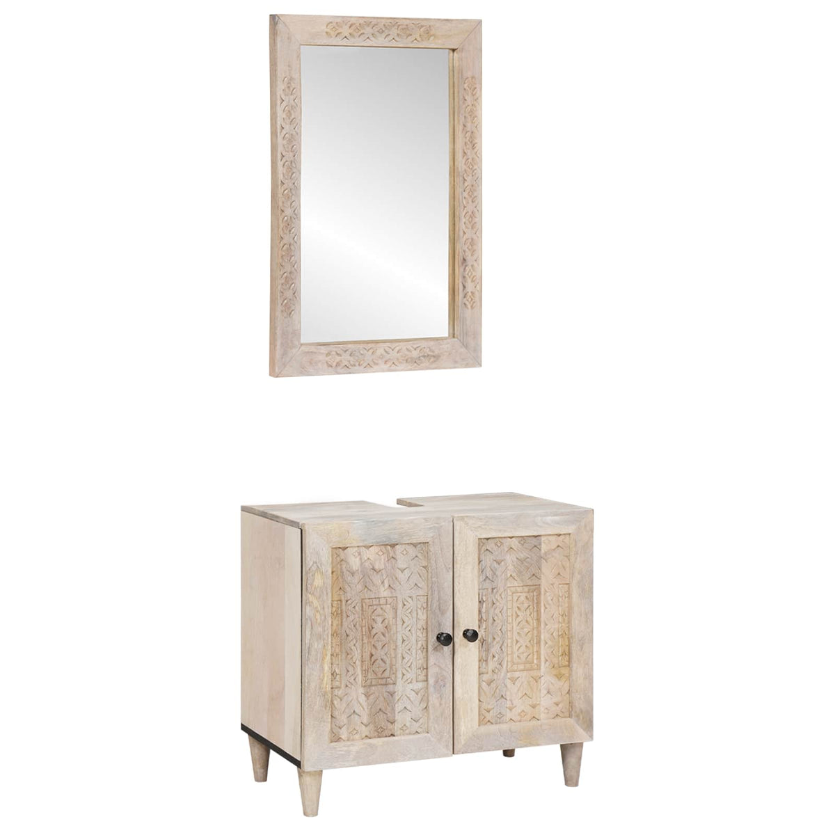 Bathroom Furniture Set 2 pcs Engineered Wood White
