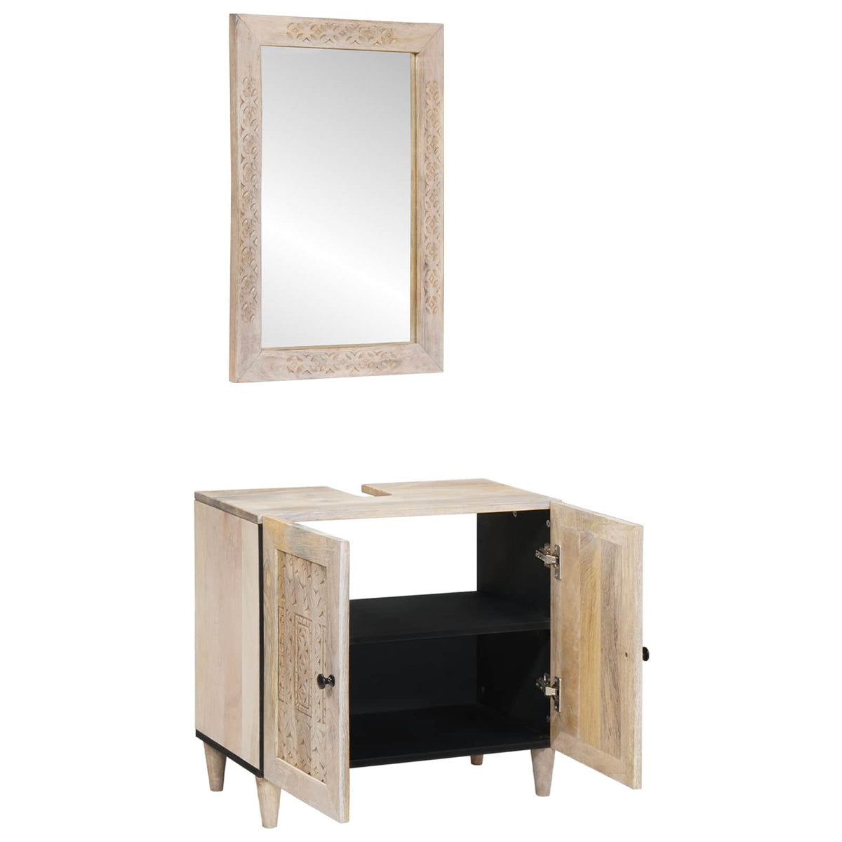Bathroom Furniture Set 2 pcs Engineered Wood White