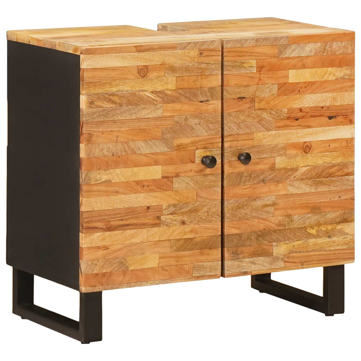 vidaXL Bathroom Sets with Drawer with Shelf Natural Solid Mango Wood 3