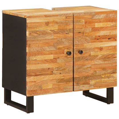 vidaXL Bathroom Sets with Drawer with Shelf Natural Solid Mango Wood 3