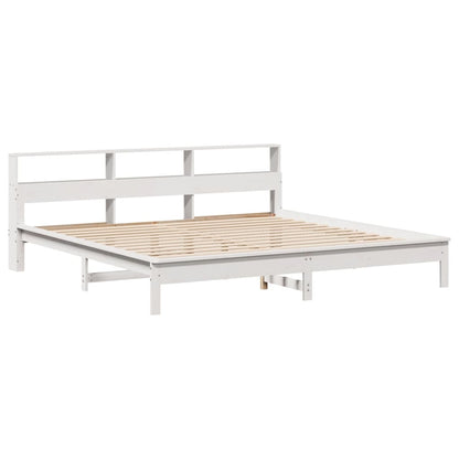 vidaXL Bed Frame without Mattress White 180x200 cm Solid Wood Pine 3