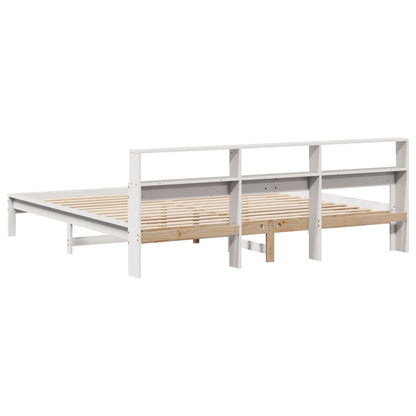 vidaXL Bed Frame without Mattress White 180x200 cm Solid Wood Pine 5