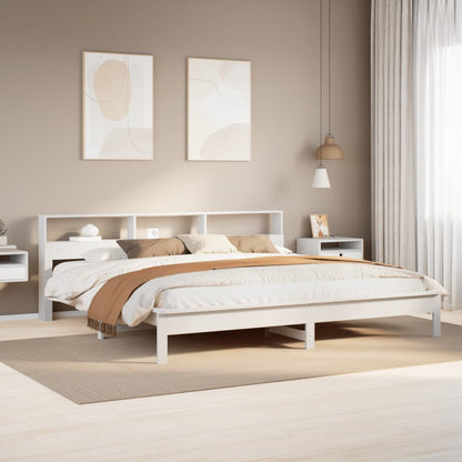 vidaXL Bed Frame without Mattress White 180x200 cm Solid Wood Pine 1