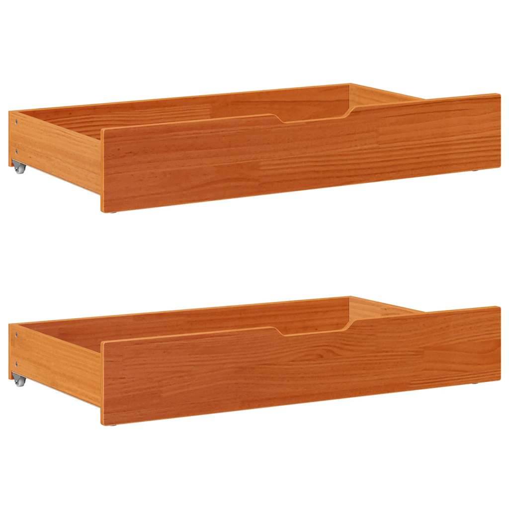 vidaXL Bed Frame without Mattress Wax Brown 160x200 cm Solid Wood Pine 6