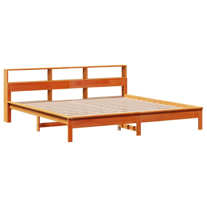 vidaXL Bookcase Bed without Mattress Wax Brown 200x200 cm 5