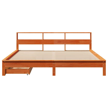 vidaXL Bookcase Bed without Mattress Wax Brown 180x200 cm 4