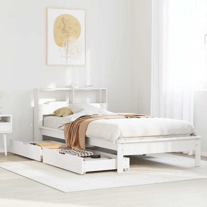 vidaXL Bookcase Bed without Mattress Solid Wood Pine Length 190 cm
