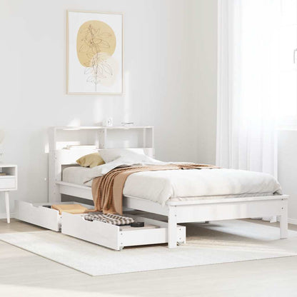 vidaXL Bookcase Bed without Mattress Solid Wood Pine Length 190 cm