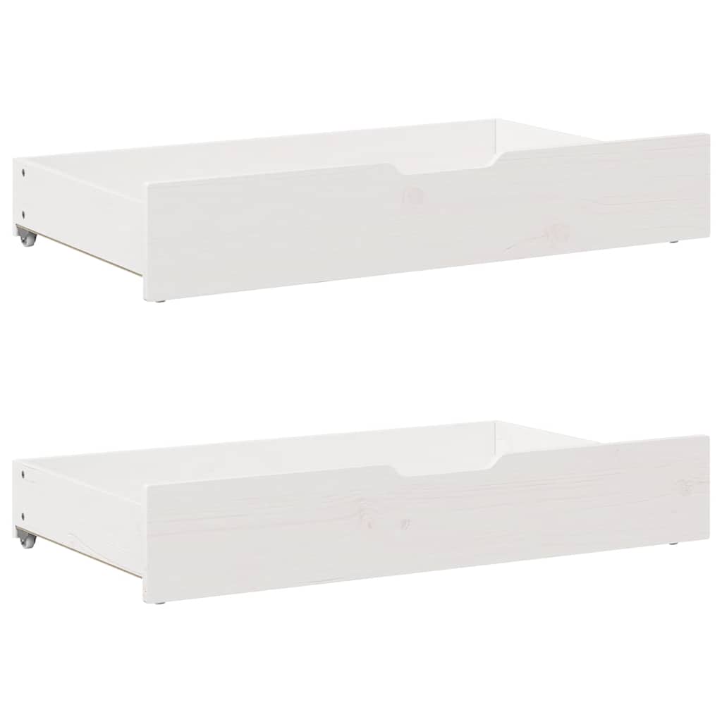 vidaXL Bed Frame without Mattress White 160x200 cm Solid Wood Pine 6