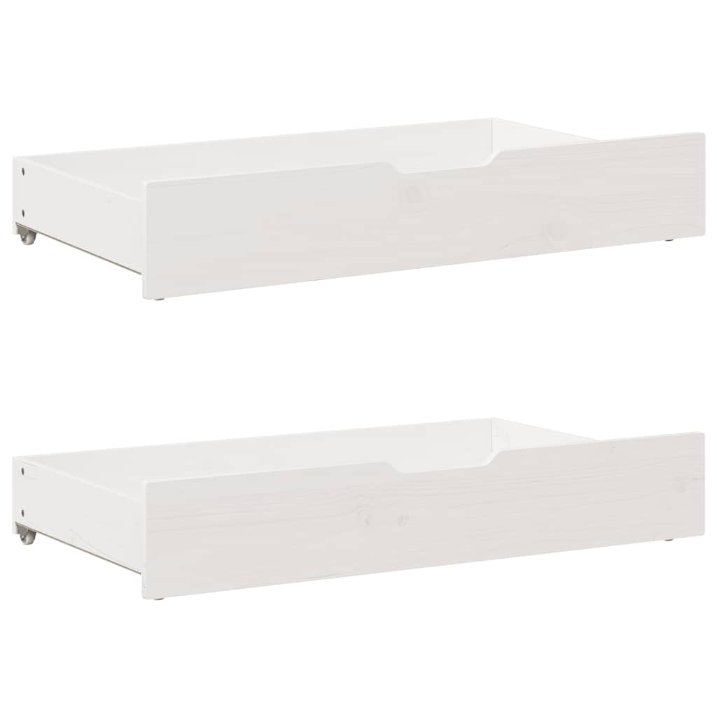 vidaXL Bed Frame without Mattress White 180x200 cm Super King Solid Wood Pine 6