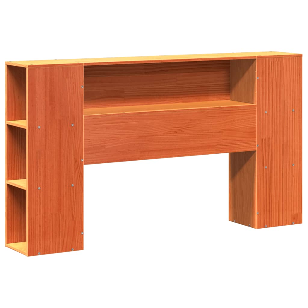 vidaXL Bed Frame without Mattress Wax Brown 150x200 cm King Size Solid Wood Pine 6