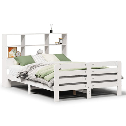 vidaXL Bed Frame without Mattress White 160x200 cm Solid Wood Pine 2