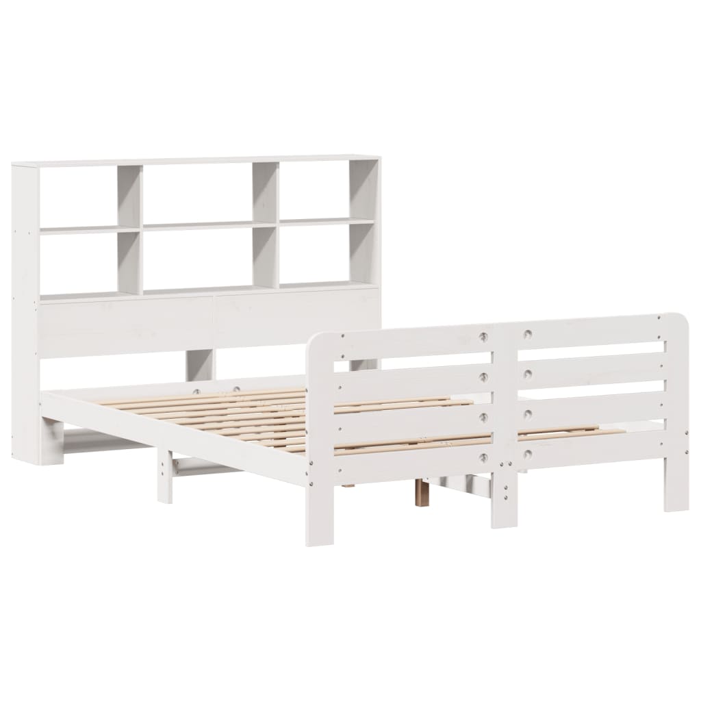 vidaXL Bed Frame without Mattress White 160x200 cm Solid Wood Pine 3