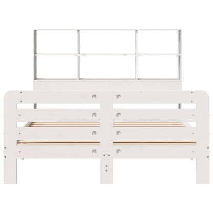 vidaXL Bed Frame without Mattress White 160x200 cm Solid Wood Pine 4