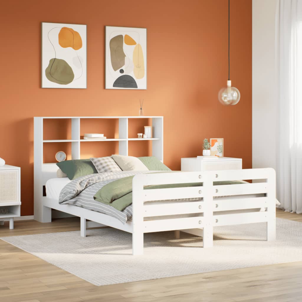 vidaXL Bed Frame without Mattress White 160x200 cm Solid Wood Pine 1