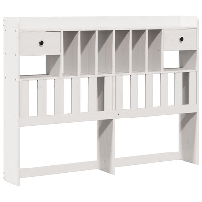vidaXL Bookcase Bed without Mattress White 140x200 cm Solid Wood Pine 6