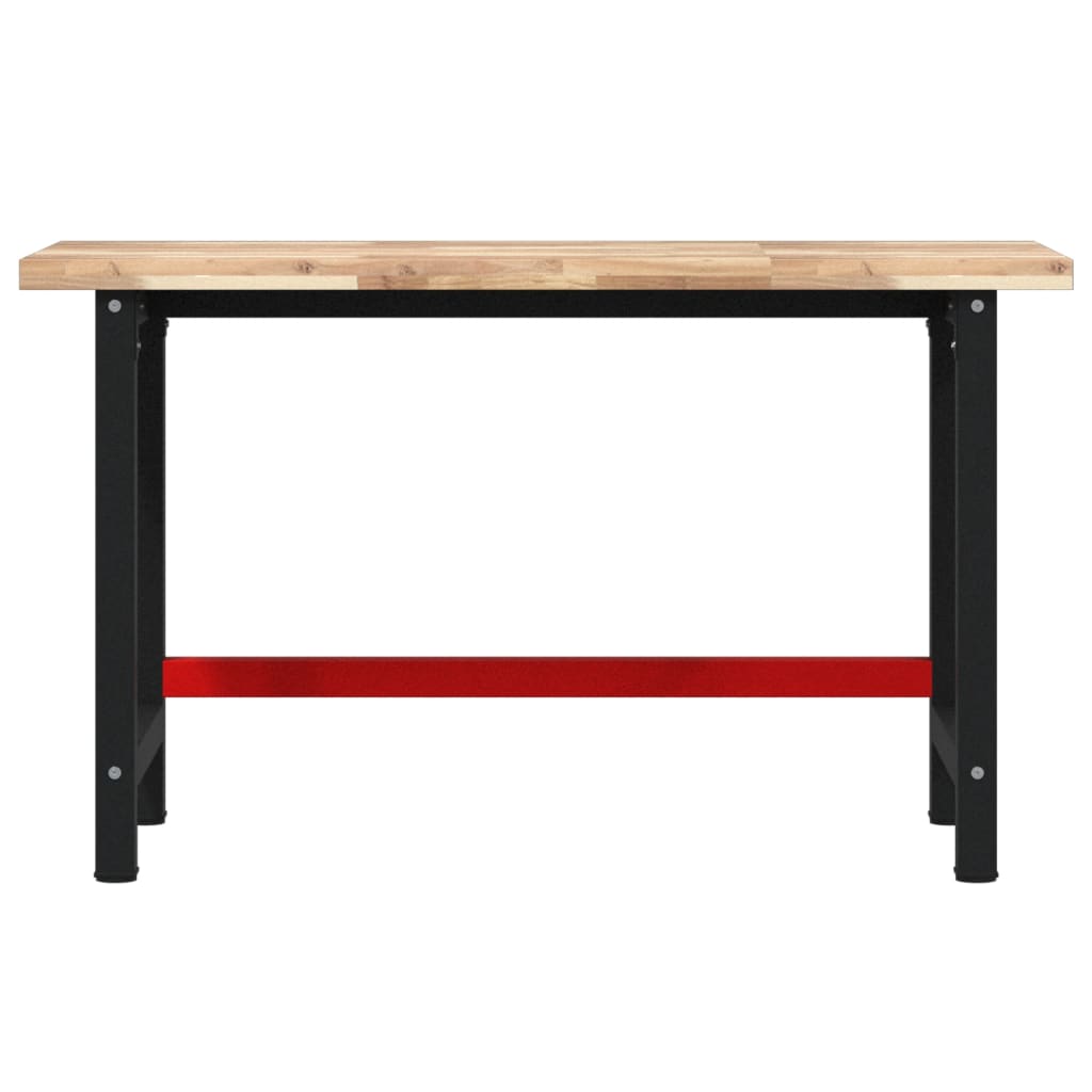 vidaXL Workbench 140x60x83 cm Solid Wood Acacia Rectangular 4
