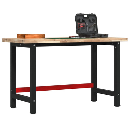 vidaXL Workbench 140x60x83 cm Solid Wood Acacia Rectangular 1