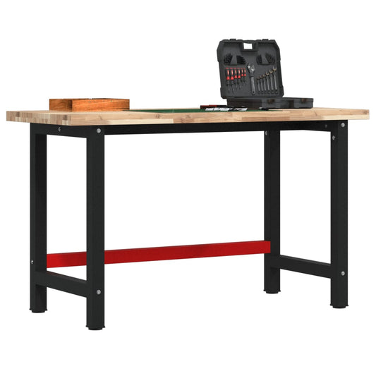 vidaXL Workbench 140x60x83 cm Solid Wood Acacia Rectangular 1