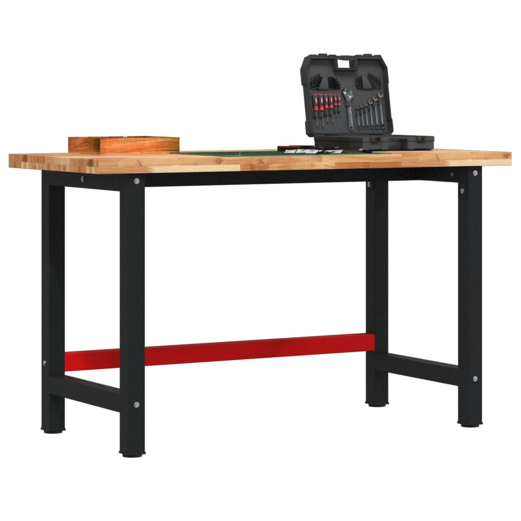 vidaXL Workbench 140x60x83 cm Solid Wood Acacia Rectangular 1