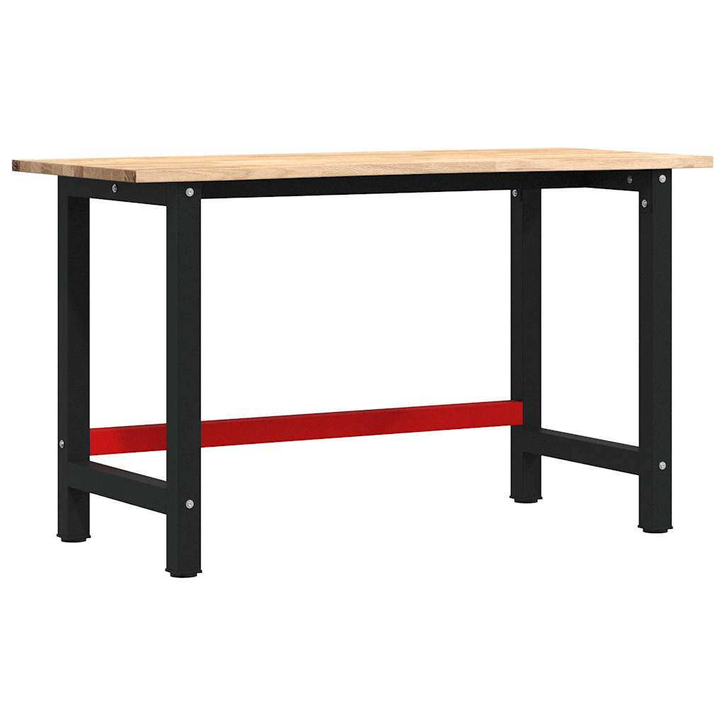 vidaXL Workbench 140x60x81,5 cm Solid Wood Oak 2