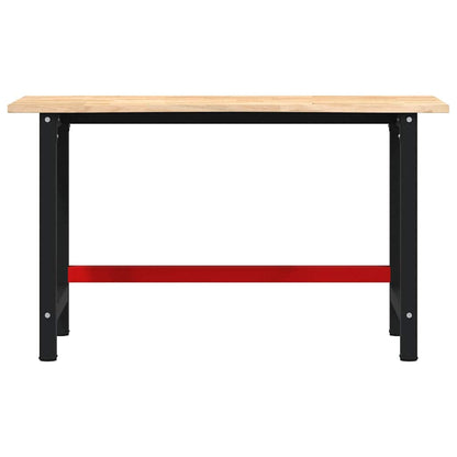 vidaXL Workbench 140x60x81,5 cm Solid Wood Oak 4