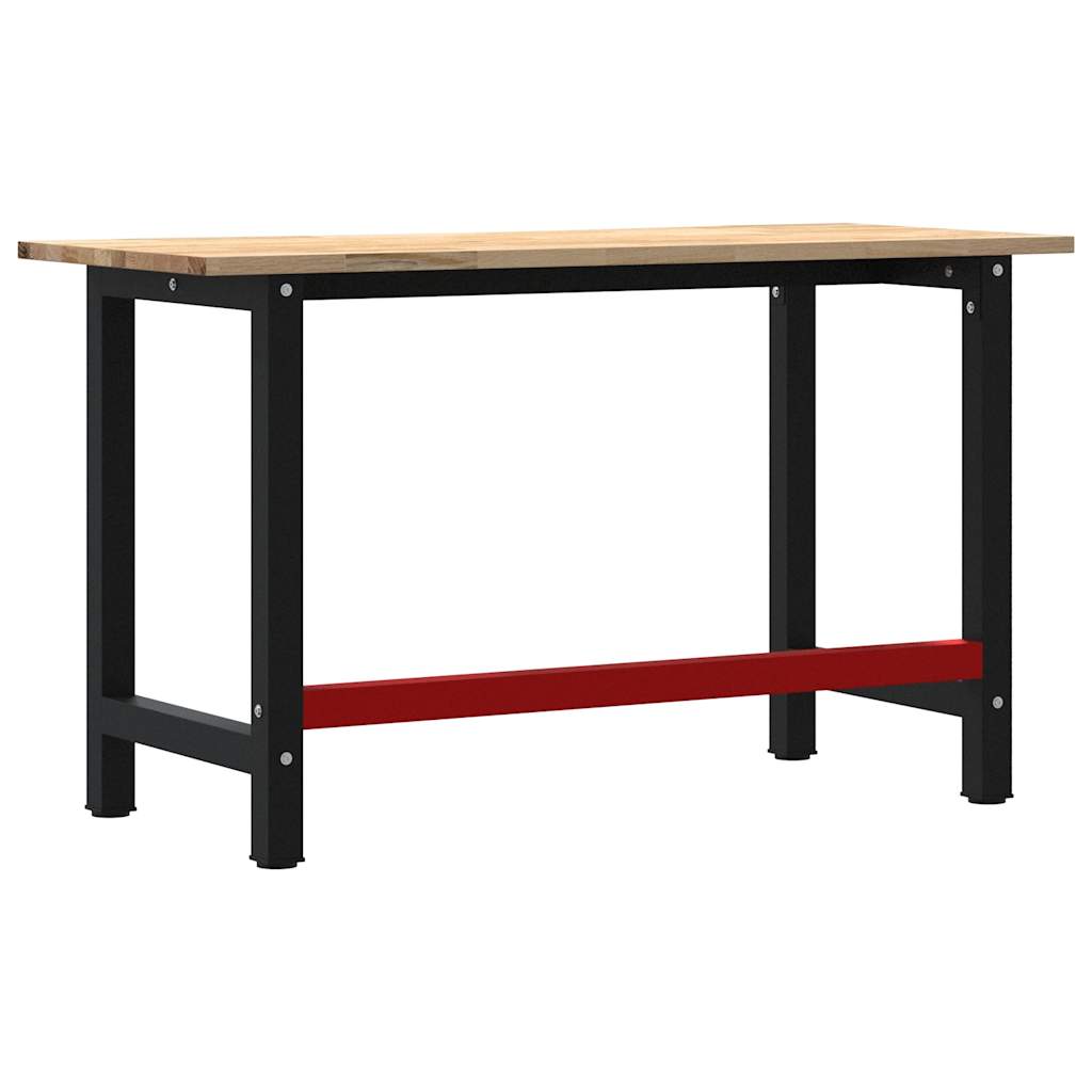 vidaXL Workbench 140x60x81,5 cm Solid Wood Oak 6