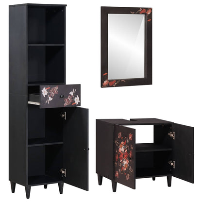 vidaXL Bathroom Cabinet Set 3 pcs Solid Mango Wood 2