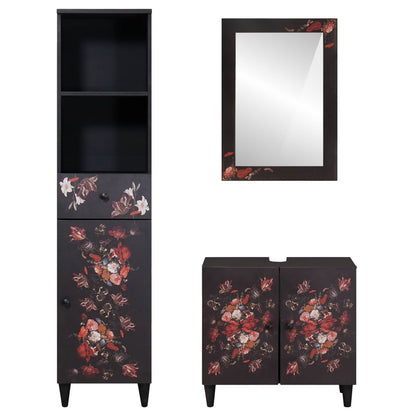 vidaXL Bathroom Cabinet Set 3 pcs Solid Mango Wood 6