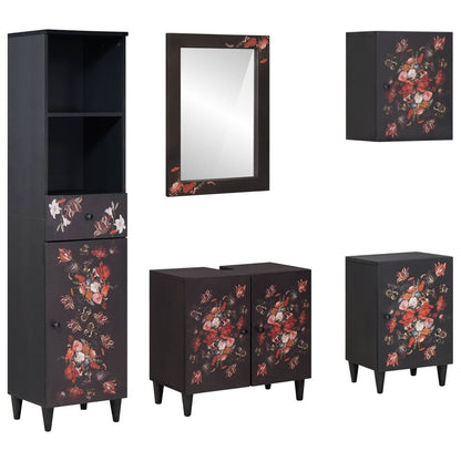 vidaXL Bathroom Cabinet Set 5 pcs Solid Mango Wood 1