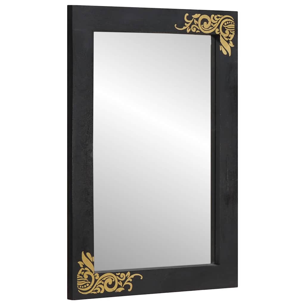 vidaXL Bathroom Cabinet Set 3 pcs Black Solid Mango Wood 4