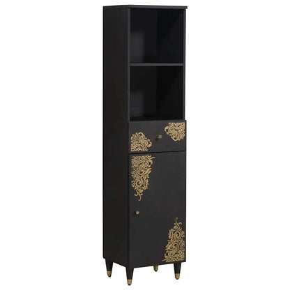 vidaXL Bathroom Cabinet Set 3 pcs Black Solid Mango Wood 5