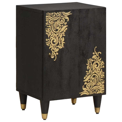 vidaXL Bathroom Cabinet Set 4 pcs Black Solid Mango Wood 6