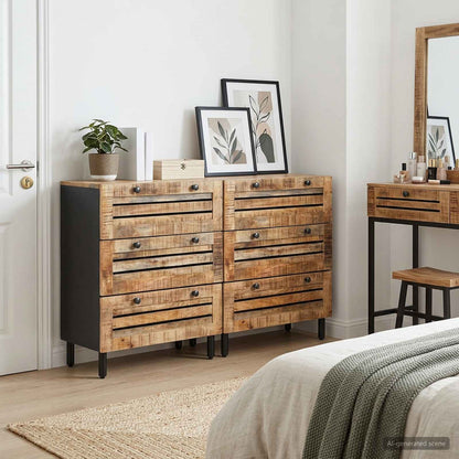 vidaXL Storage Cabinets 2 pcs 120 x 33 x 75 cm Solid Mango Wood 1