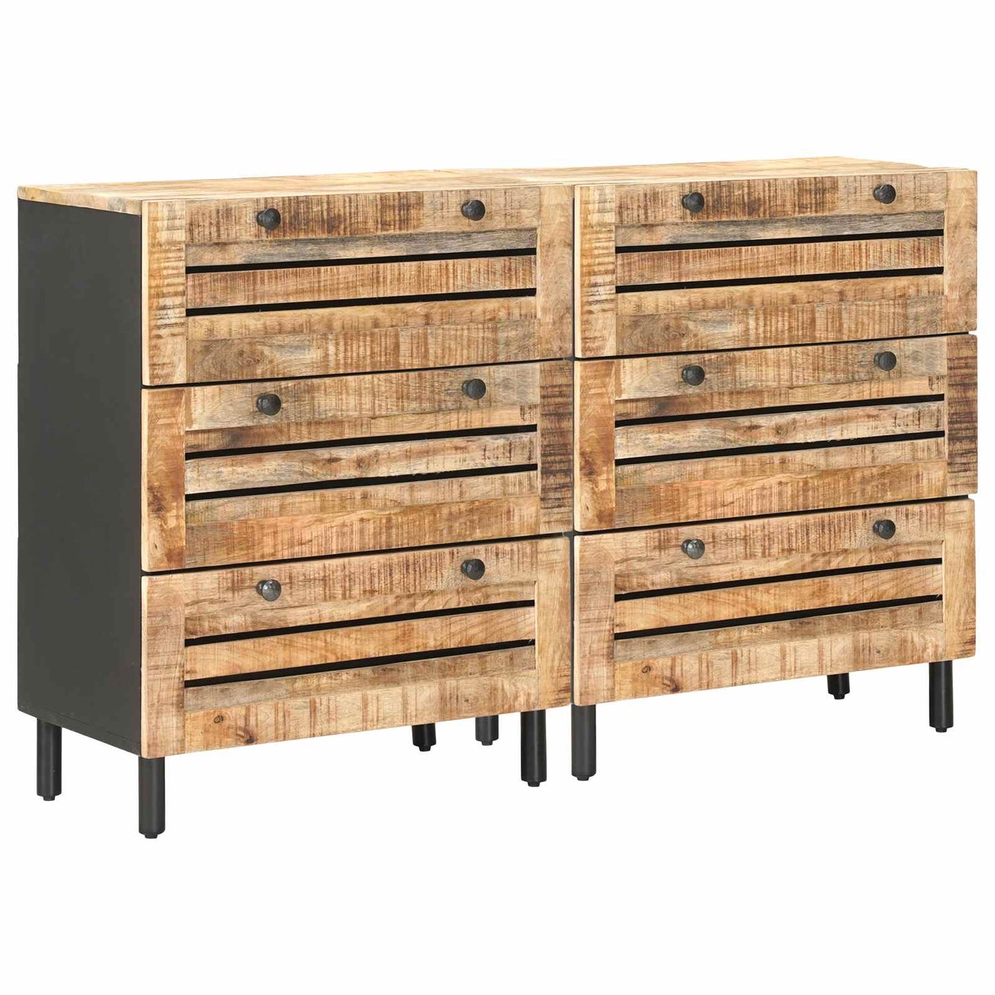 vidaXL Storage Cabinets 2 pcs 120 x 33 x 75 cm Solid Mango Wood 2
