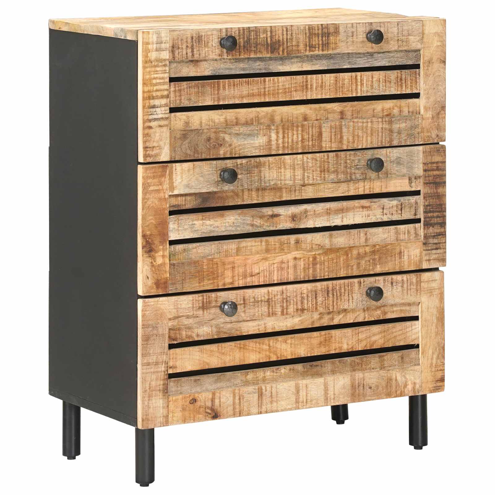 vidaXL Storage Cabinets 2 pcs 120 x 33 x 75 cm Solid Mango Wood 4