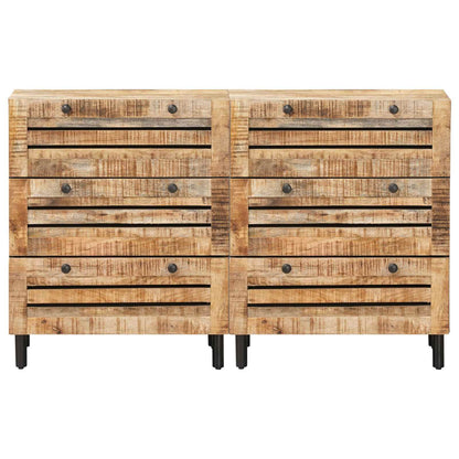 vidaXL Storage Cabinets 2 pcs 120 x 33 x 75 cm Solid Mango Wood 5