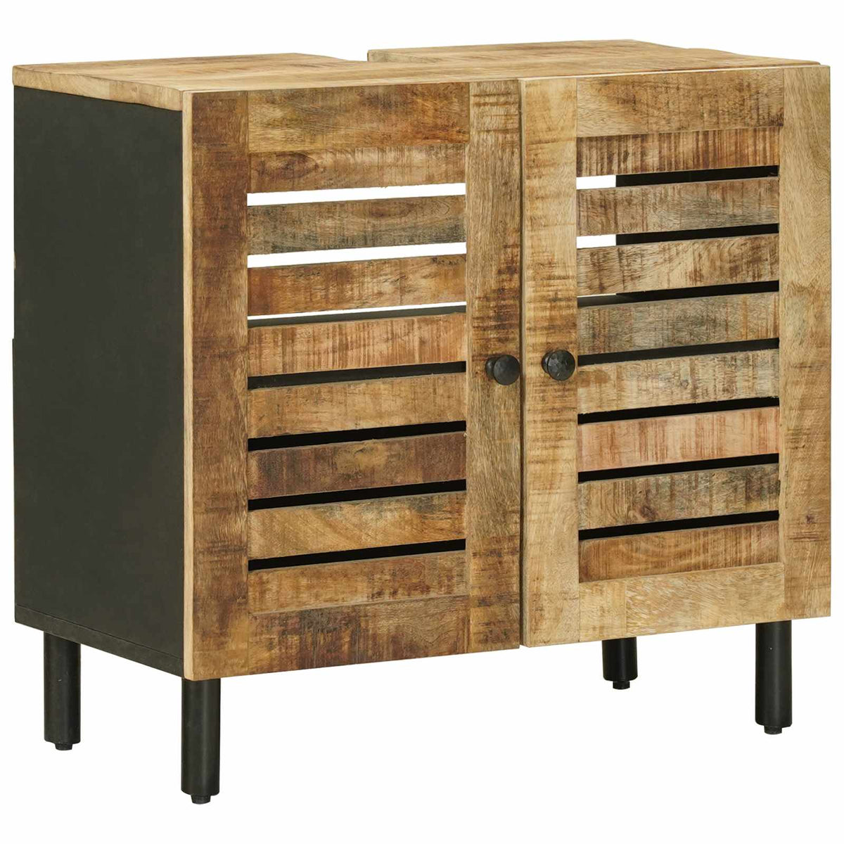 vidaXL Bathroom Cabinet Set 4 pcs Natural Solid Mango Wood 4