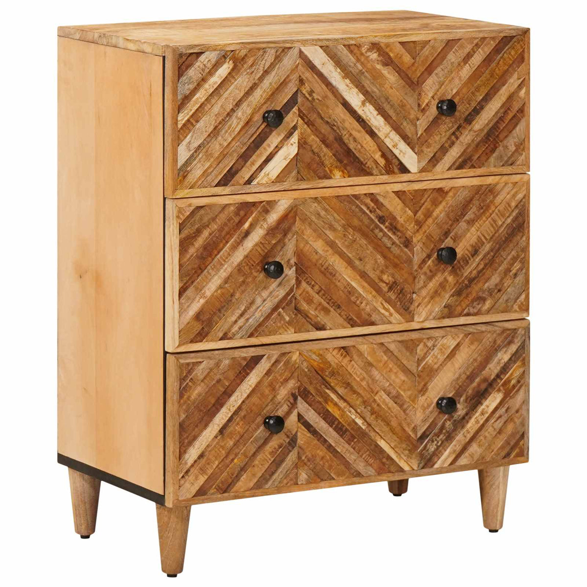 vidaXL Storage Cabinets 2 pcs 60 x 33.5 x 75 cm Solid Mango Wood Brown 3