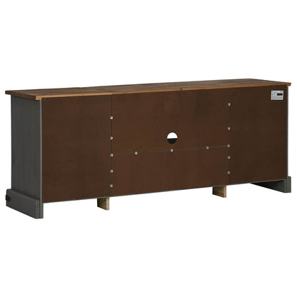 vidaXL TV Cabinet HALDEN 2 Sliding Doors Grey 150x40x60 cm Solid Wood 6