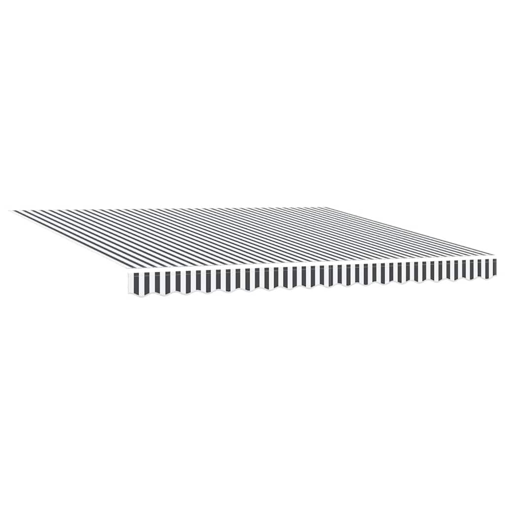 vidaXL Manual Retractable Awning Anthracite and White 400x300 cm 4