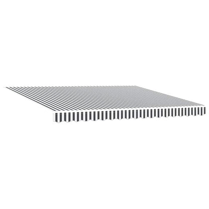 vidaXL Manual Retractable Awning Anthracite and White 400x300 cm 4