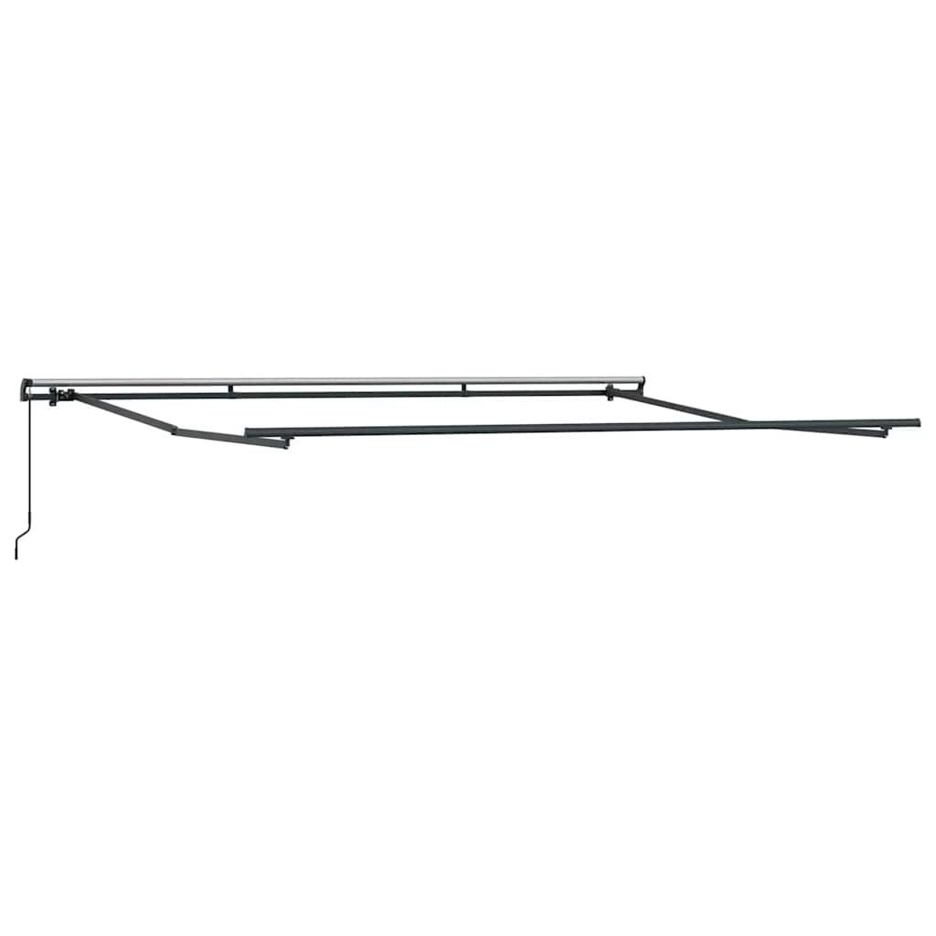 vidaXL Manual Retractable Awning Anthracite and White 400x300 cm 5