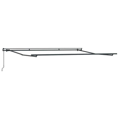 vidaXL Manual Retractable Awning Anthracite and White 400x300 cm 5