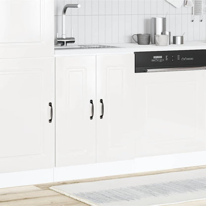 vidaXL Kitchen Base Cabinet "Kalmar" Engineered Wood High Gloss White