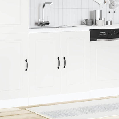 Kitchen Base Cabinet "Kalmar" Engineered Wood White 1x bottom cabinet (2 doors) 80 cm wide 81.5 cm high