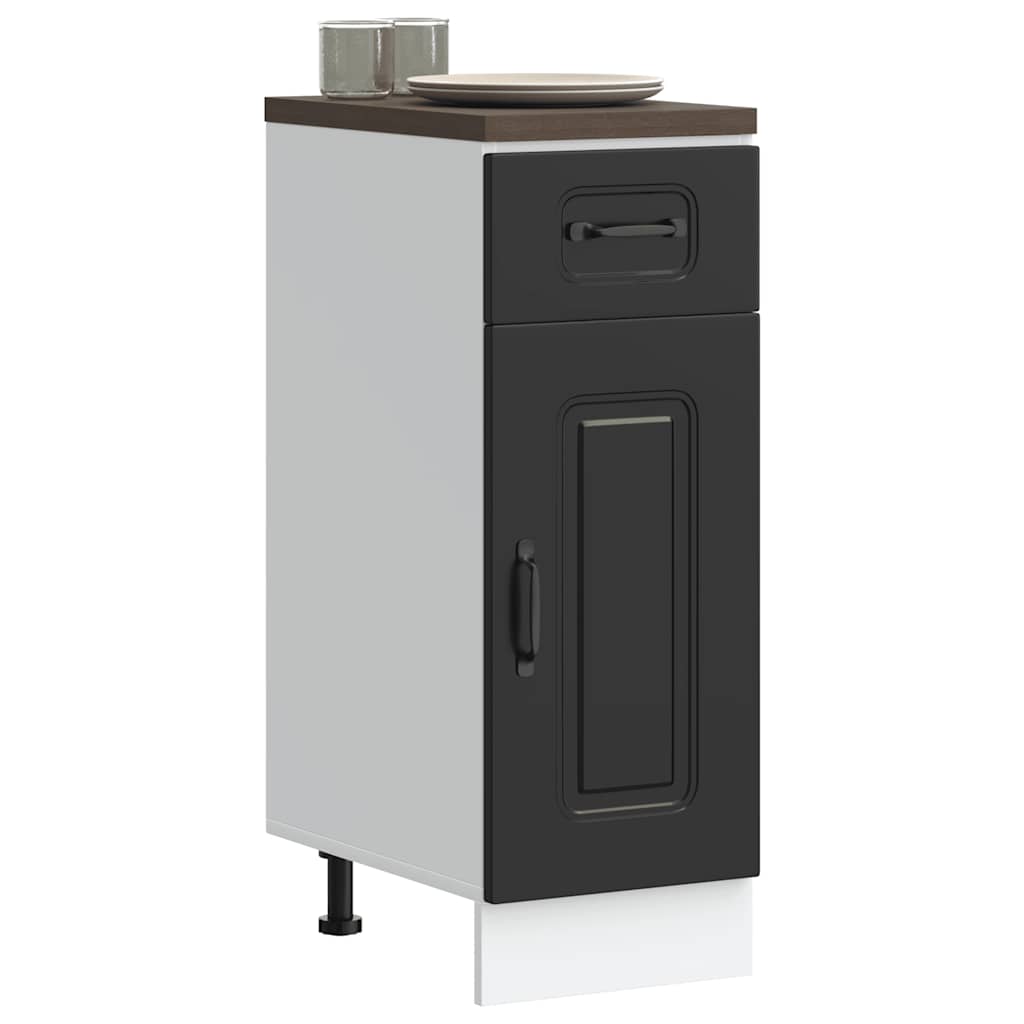 vidaXL Kitchen Base Cabinet "Kalmar" Engineered Wood Black