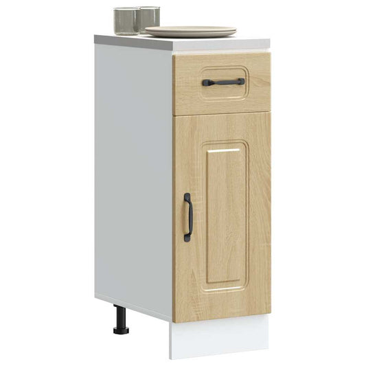 Kitchen Base Cabinet "Kalmar" Engineered Wood Sonoma Oak 1x bottom cabinet (1 door 1 drawer) 30 cm wide 81.5 cm high